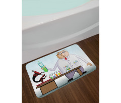 Scientist Chemist Test Tubes Bath Mat