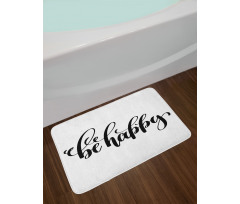 Words in Art Form Bath Mat