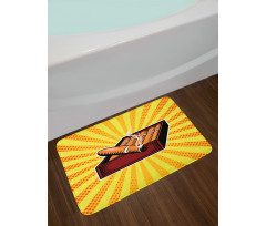 Cigar Box in Pop Art Style Bath Mat