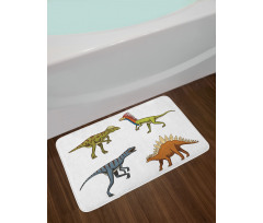 Reptile Fossils Animals Bath Mat