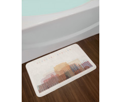 Colorado Springs Skyline Bath Mat