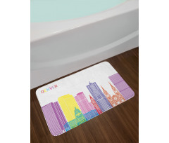 Urban Buildings Apartments Bath Mat