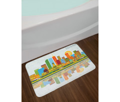 Denver Skyline Old Town Bath Mat