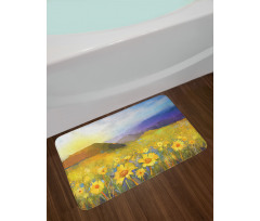 Daisy Blossoming Meadow Bath Mat