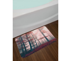 Autumn Fall Nature Woods Bath Mat