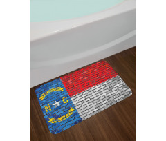 North Carolina Brick Wall Bath Mat