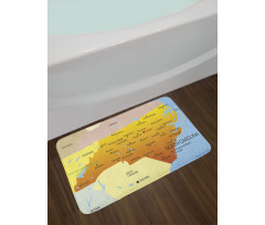 Atlantic Ocean State Bath Mat