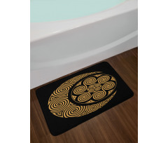 Celtic Moon and Sun Boho Bath Mat