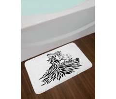 Princess in a Floral Dress Bath Mat