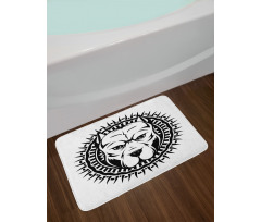 Aggressive Fighting Dog Bath Mat