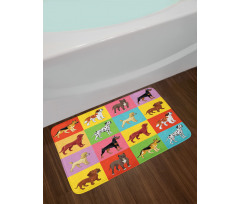 Different Breeds Animal Lover Bath Mat