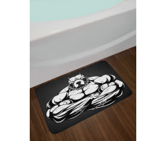 Biceps Bodybuilder Animal Bath Mat