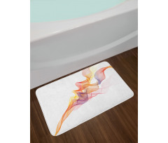 Colorful Abstract Lines Waves Bath Mat