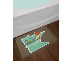 Minneapolis Doodle Map Bath Mat