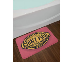 Capital City Grunge Stamp Bath Mat