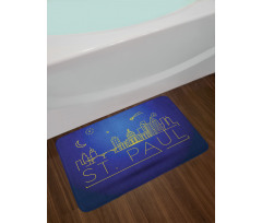 Line Art Style St Paul Bath Mat