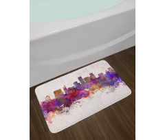 Grunge Splashes Cityview Bath Mat