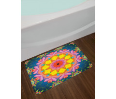 Petals in Vibrant Colors Bath Mat