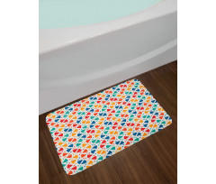 Trippy Geometric Fractal Bath Mat