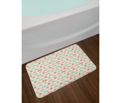 Vintage Style Bike Pattern Bath Mat