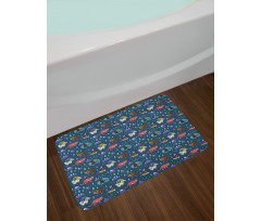 Traditional Folk Ornaments Bath Mat