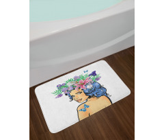 Floral Spring Woman Teen Bath Mat