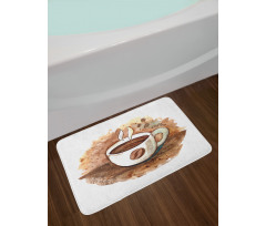 Freshly Brewed Espresso Cup Bath Mat