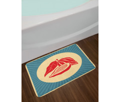 Retro Comic Style Pop Art Bath Mat