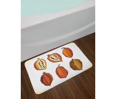 Tropical Fruit Beans Graphic Bath Mat
