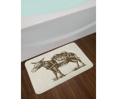 Vintage Animal with Baskets Bath Mat