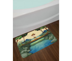 Adventurous Kid on Trunk Bath Mat