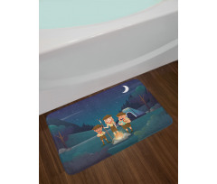 3 Scouts in the Forest Bath Mat