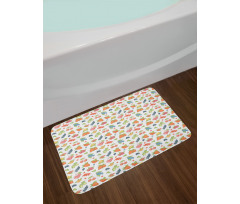 Soft Grape Cherry Strawberry Bath Mat