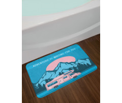 Road Trip with Caravan Pines Bath Mat