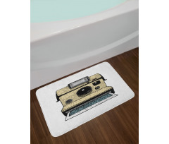 Vintage Polaroid Machine Bath Mat