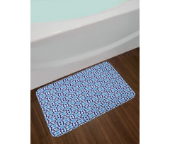 Composition Tiles Grid Bath Mat