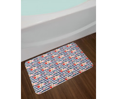 Blooming Corsage of Flowers Bath Mat