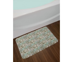 Hand-drawn Style Swirl Ropes Bath Mat