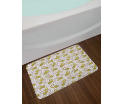 Bouquets Gardening Theme Leaf Bath Mat