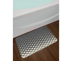 Rhombus Shapes Design Bath Mat