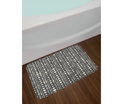 Oval Rings Mosaic Vintage Bath Mat