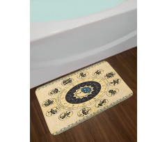 Mystic Horoscope Wheel Art Bath Mat
