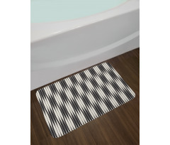 Geometric Line Composition Bath Mat