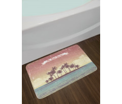 Best Summer Calligraphy Bath Mat