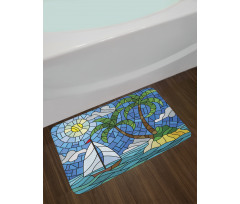 Stained Glass Mosaic Style Bath Mat