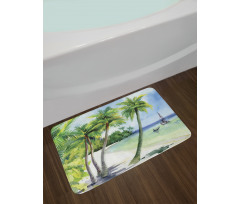 Tropical Landscape Beach Bath Mat