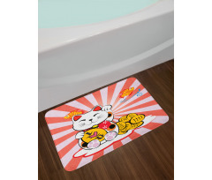 Starburst Lines Cat Bath Mat