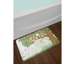 Spring Butterfly Paint Bath Mat