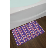 Valentines Day Theme Bouquet Bath Mat