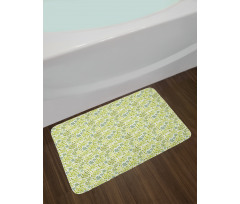 Brush Stroke Style Foliage Bath Mat